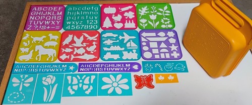 Tupperware stencils with case